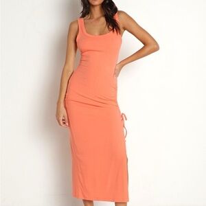 L*Space Orange Sleeveless Bodycon Maxi Dress